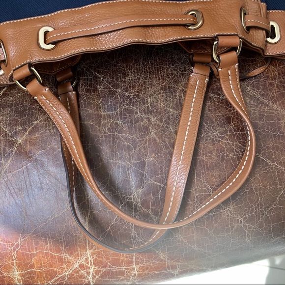 Michael Kors navy large canvas leather tote - Picture 6 of 8